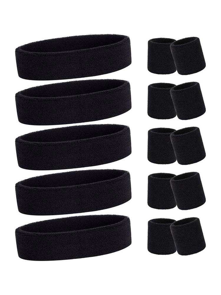 Ladies Gym Exercise Sports Neon Sweat Headband & Wristbands Set - thefancydress.co.uk