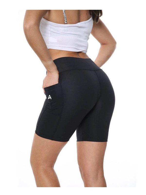 Ladies Gym Sports High Waist Cycling Shorts - thefancydress.co.uk