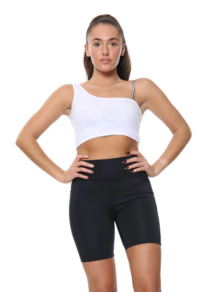 Ladies Gym Sports High Waist Cycling Shorts - thefancydress.co.uk