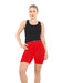 Ladies Over Knee Cotton Cycling Shorts red