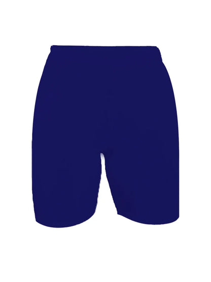 Ladies Over Knee Cotton Cycling Shorts blue