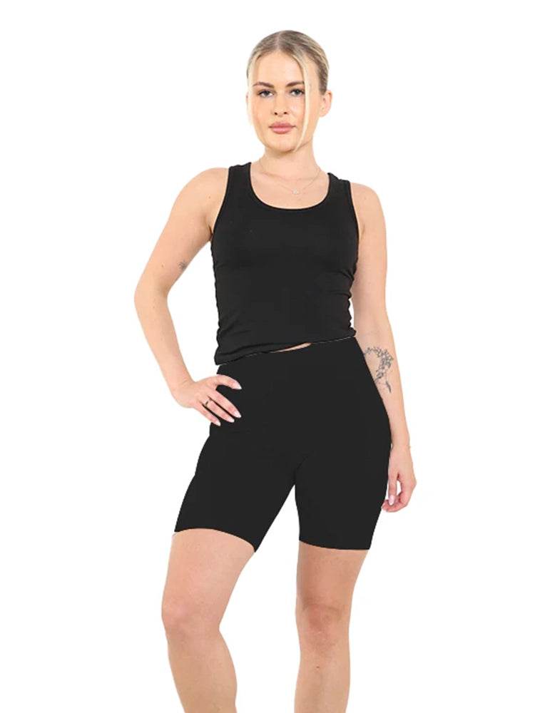 Ladies Over Knee Cotton Cycling Shorts - thefancydress.co.uk