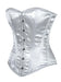 Ladies Plain Satin Corset Top With Busk – Elegant & Timeless Design white