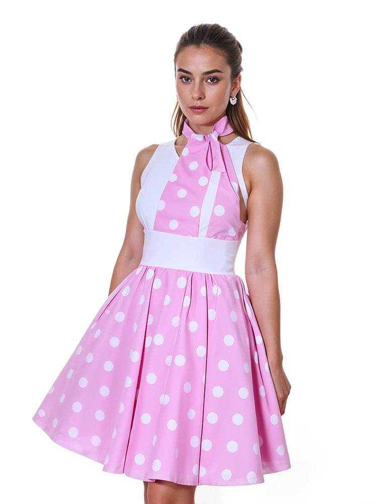 Ladies Polka Dot Skirts 22 (inches) - thefancydress.co.uk