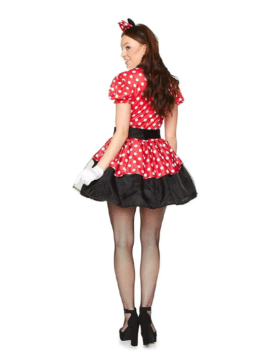Ladies Sexy Miss Mouse Costume Dress Set back