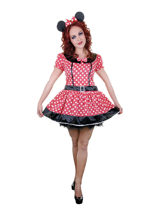 Ladies Sexy Miss Mouse Costume Dress Set front