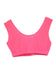Ladies Sleeveless Crop Top - Round Neck Solid Vest Top pink