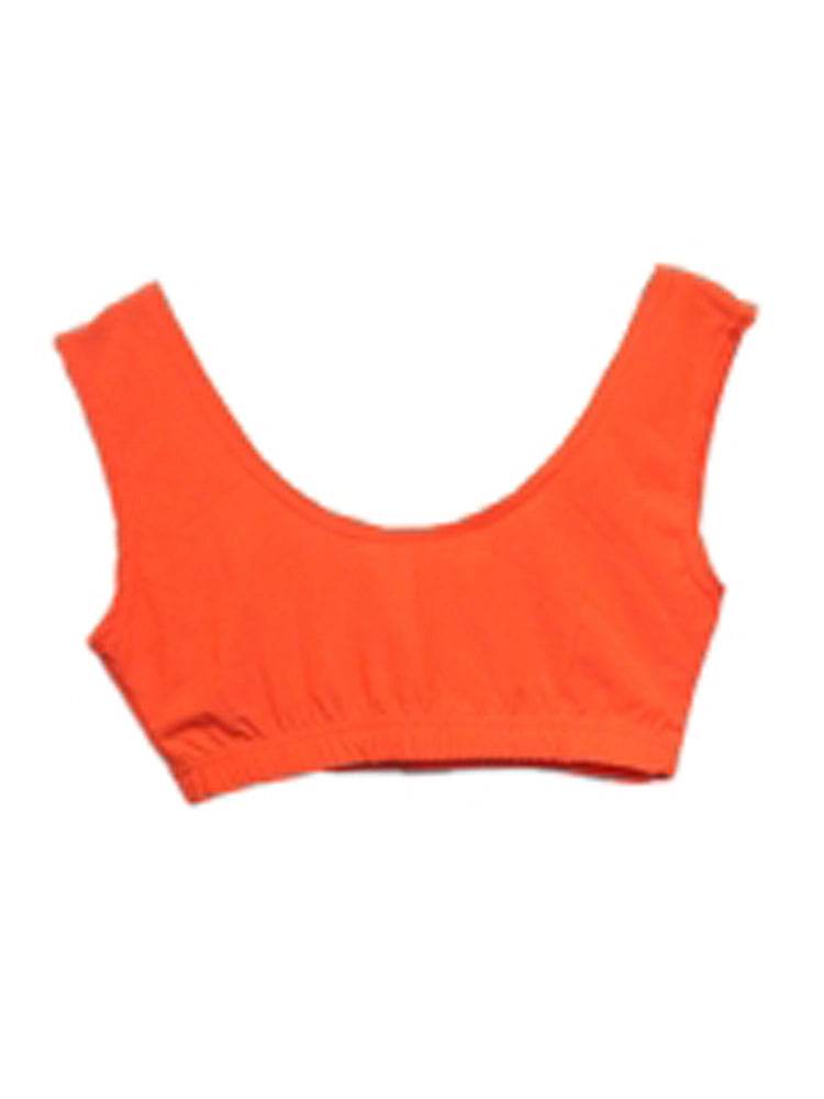 Ladies Sleeveless Crop Top - Round Neck Solid Vest Top - thefancydress.co.uk