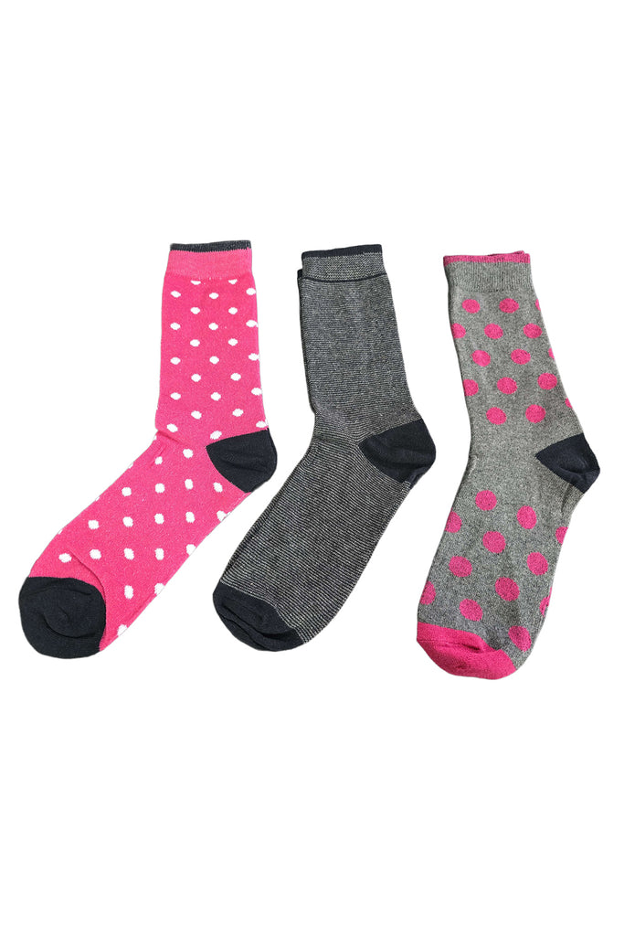Ladies Geo Mix Modern Patterned Socks 3 Pack
