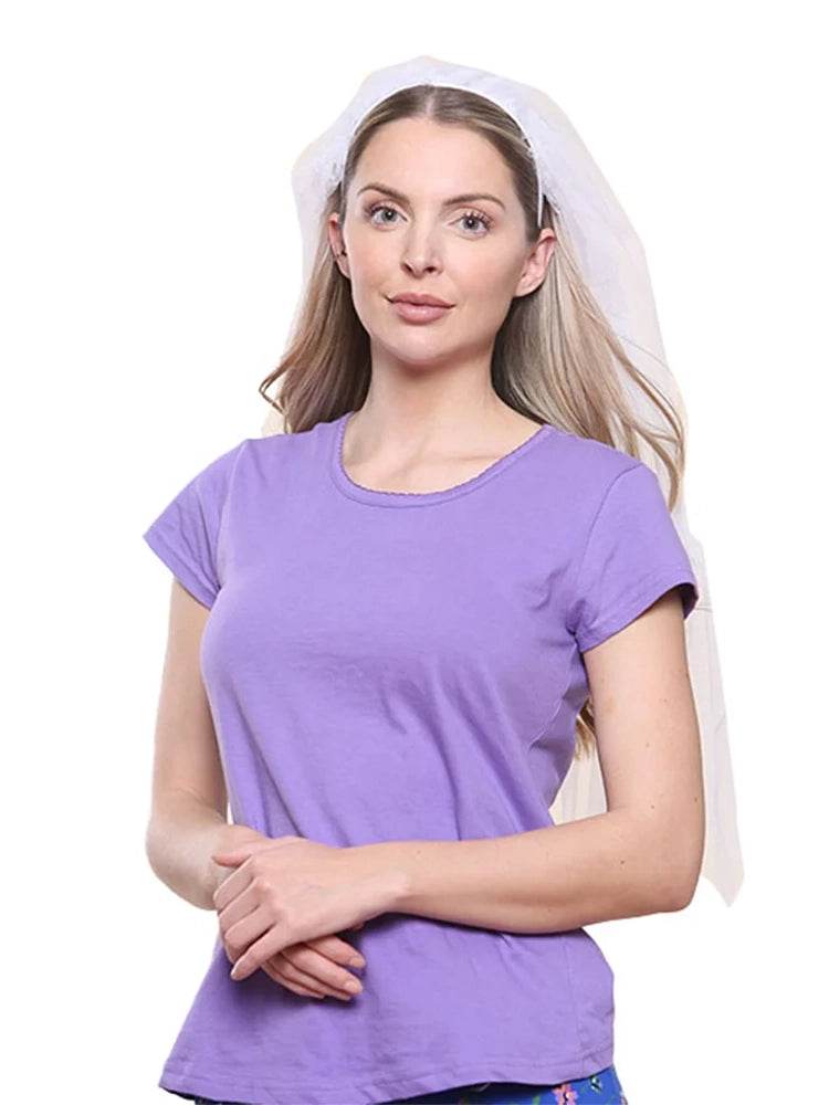 Ladies Veil On Hair Band - thefancydress.co.uk