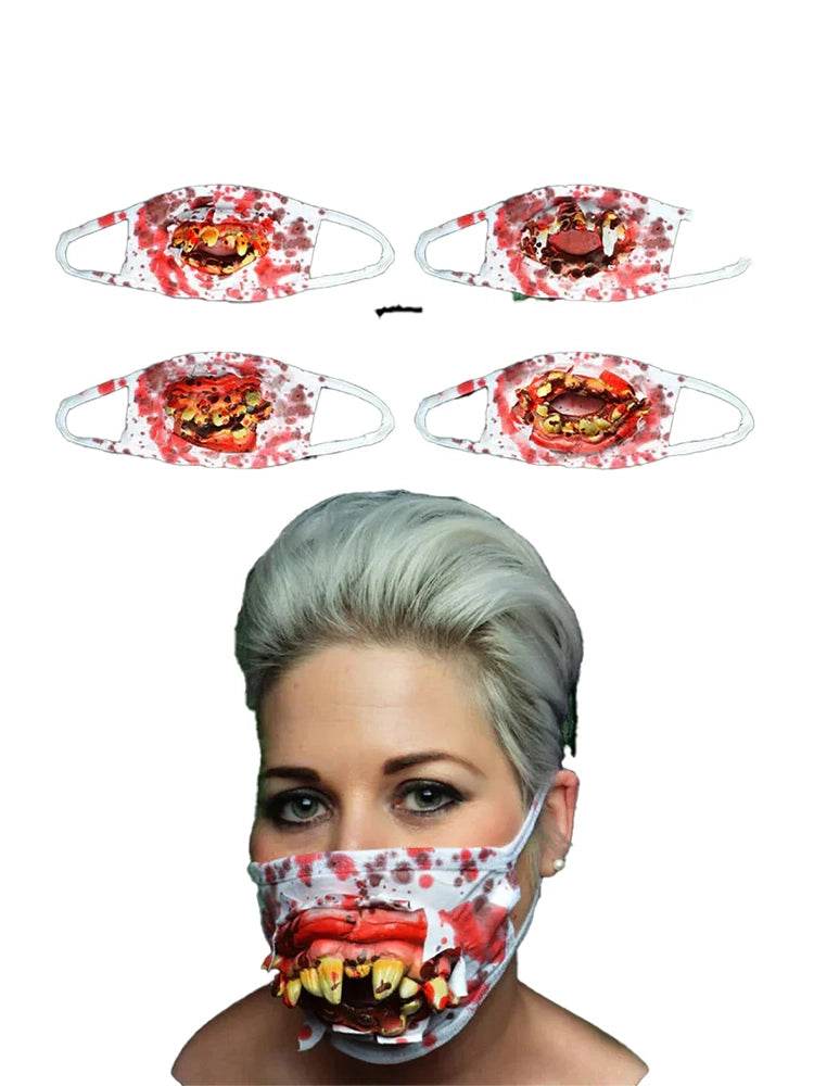 Ladies 4 Assorted Goofy Teeth Horror Mask - thefancydress.co.uk