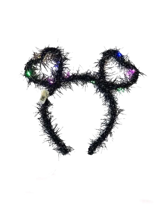 Ladies Heart Shape Light Up Headbands black