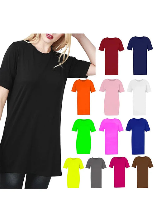 Ladies Longline PJ Dress Oversized Baggy Fit Sleepwear 