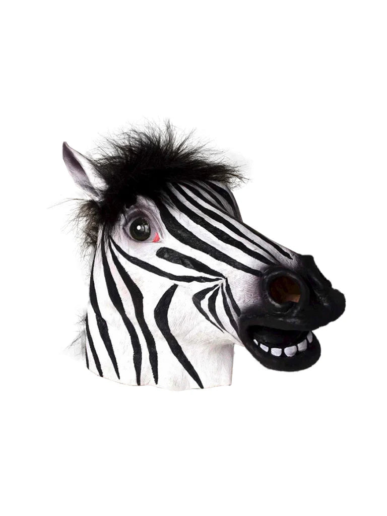 Animal Latex Zebra Style Face Wear Mask