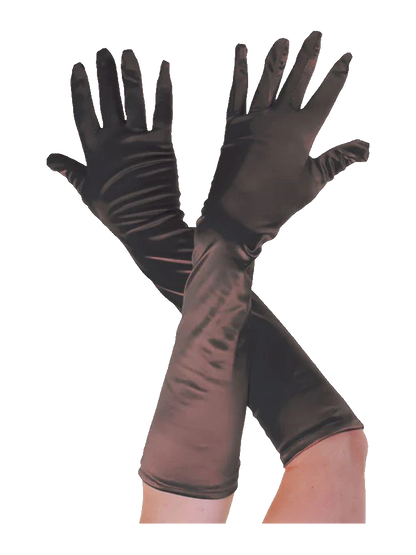 Plain Satin Long Gloves