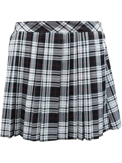 Crazy Chick Adult Pleated Elastic Tartan Skirt (16 Inches)