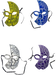 Ladies Half Face Assorted Colour Cracked Mask