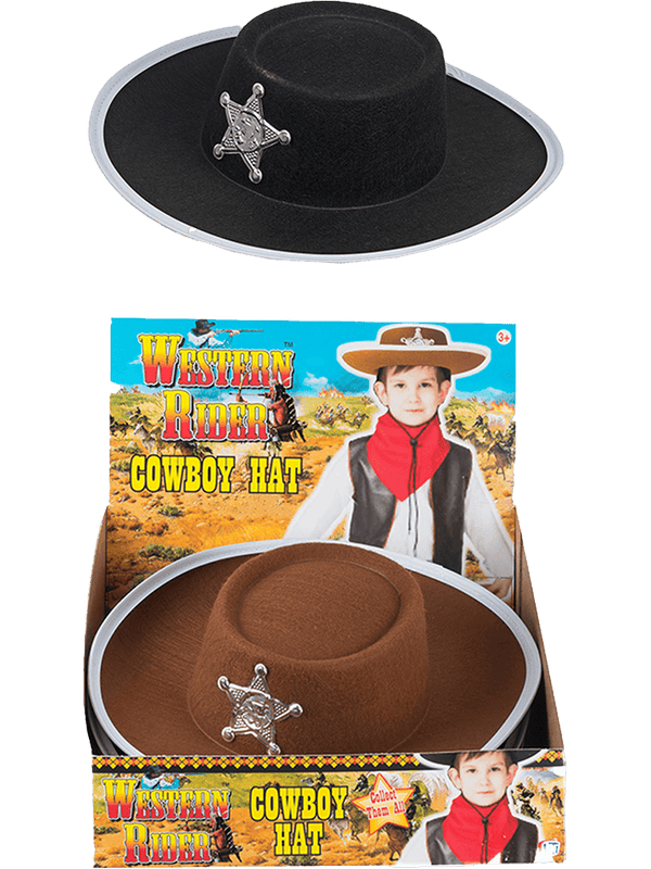 Child Cowboy Hat 2 Assorted - thefancydress.co.uk