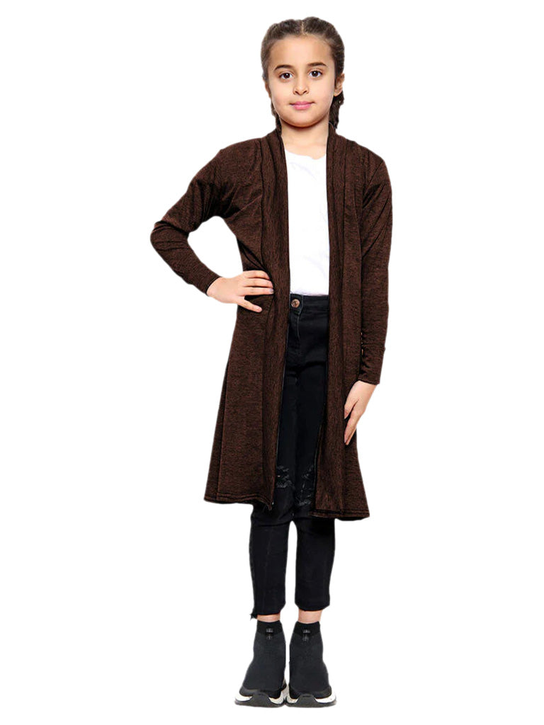 Girls Cardigan Long Sleeves Open Front Top Sweater