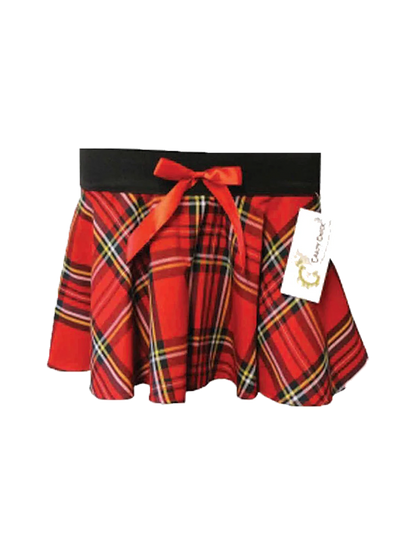 Crazy Chick Girls Bow Tartan Skirt