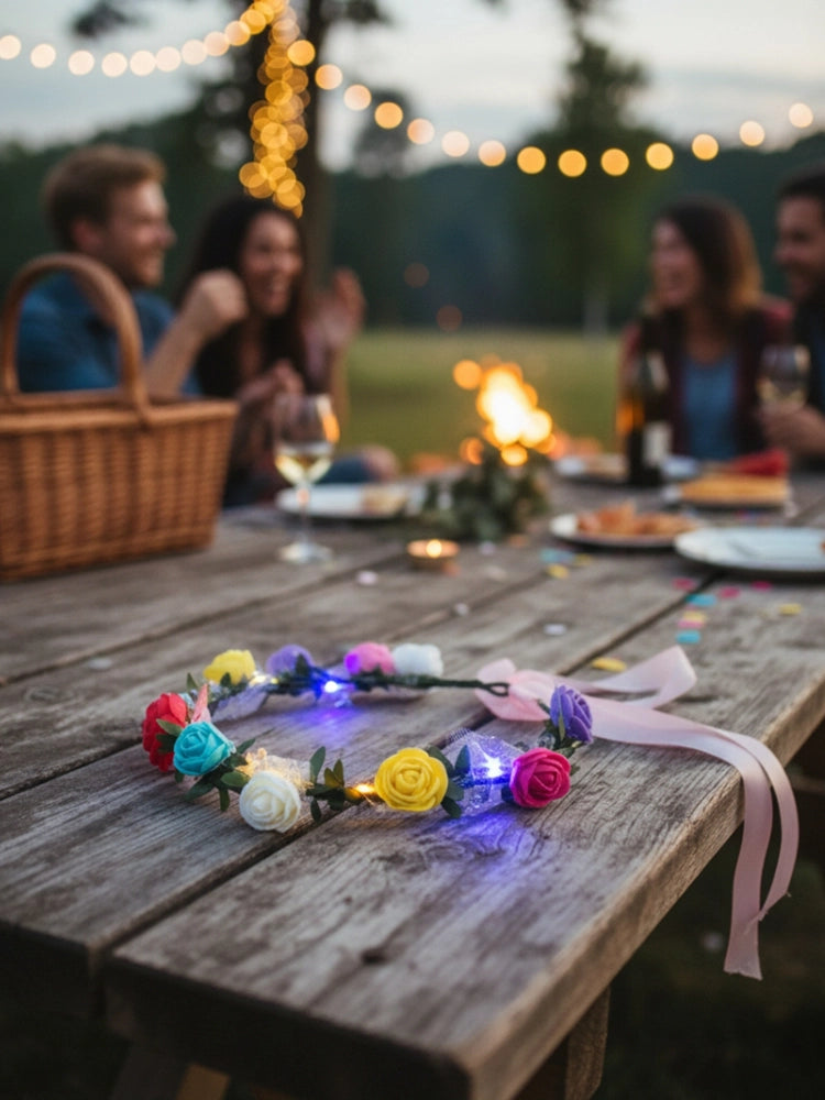 Light Up Flower Head Band