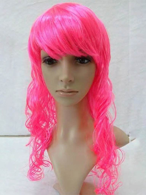 Long Pink Wig - thefancydress.co.uk