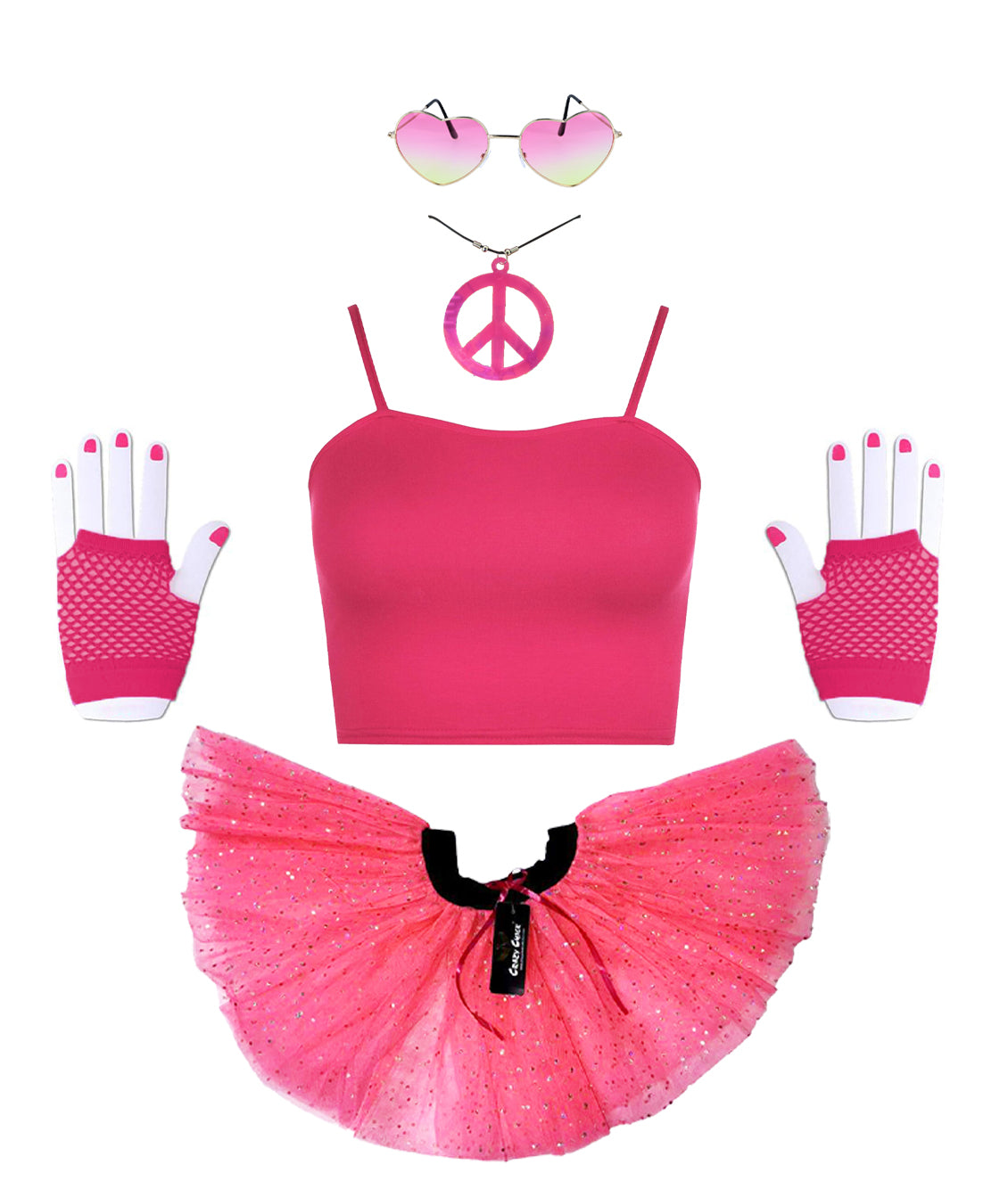 80s Fancy Dress For Women Accessories Costume Outfit Set 