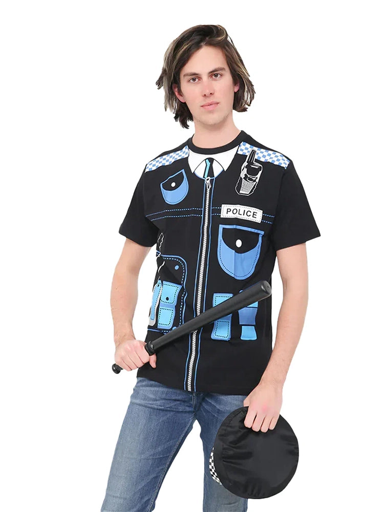 Men Printed Police T-Shirt