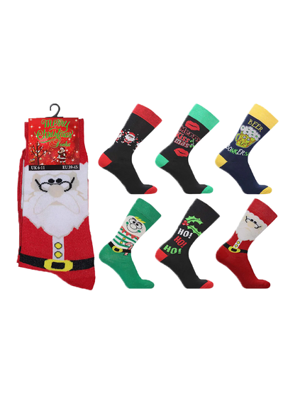 Men Christmas Socks (Pack of 6)