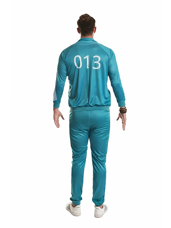 Men's Teal Green 013 Game Player Costume