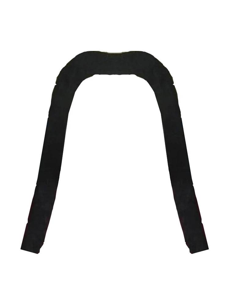 Men's 80's, 90's Fancy Dress Humo'Stache Black Long Mustache - thefancydress.co.uk
