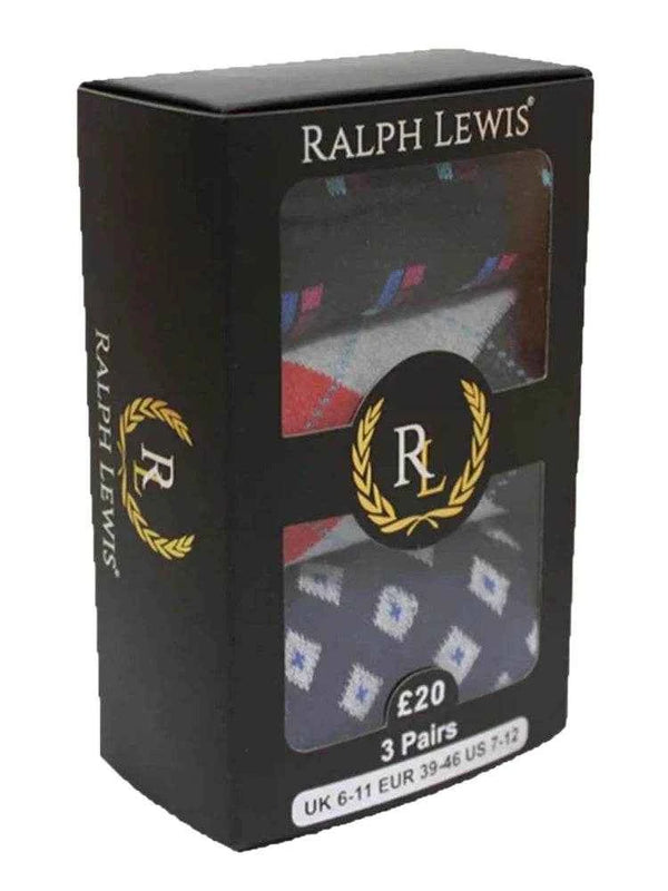 Men's Assorted Ralph Lewis Gift Box Everyday Socks