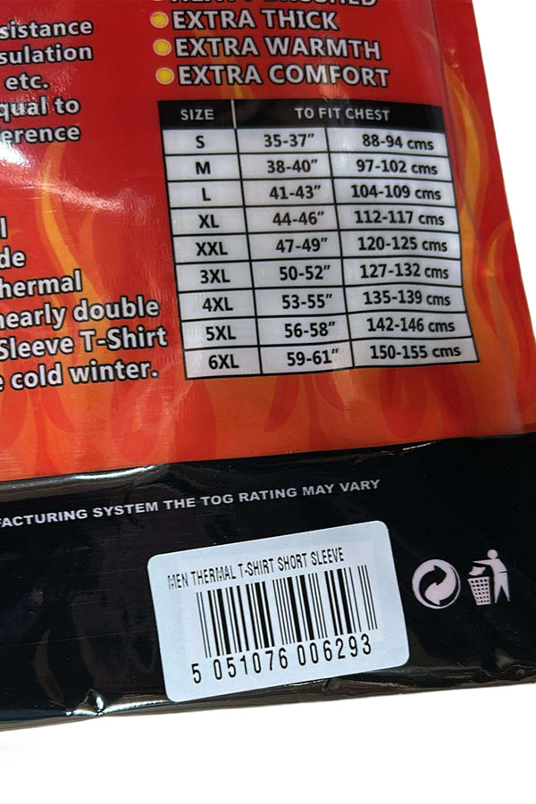 Men's Short Sleeve Thermal T-Shirt - 0.45 Tog Heat Control