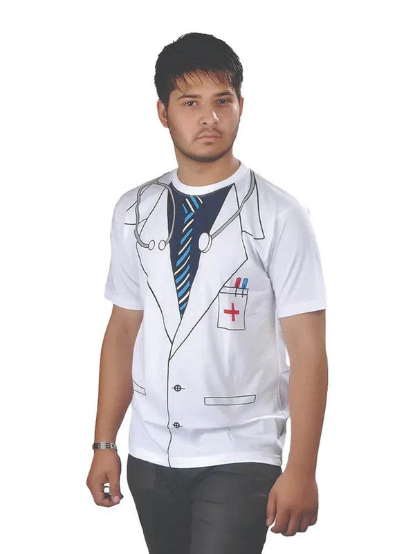 Men's Doctor Printed T-Shirt - thefancydress.co.uk