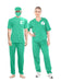 Men's Doctor's Scrubs Surgeon Costume 4-Piece Set
