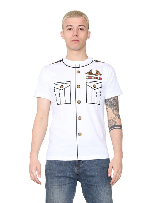 Men's Navy Captain Printed T-Shirt
