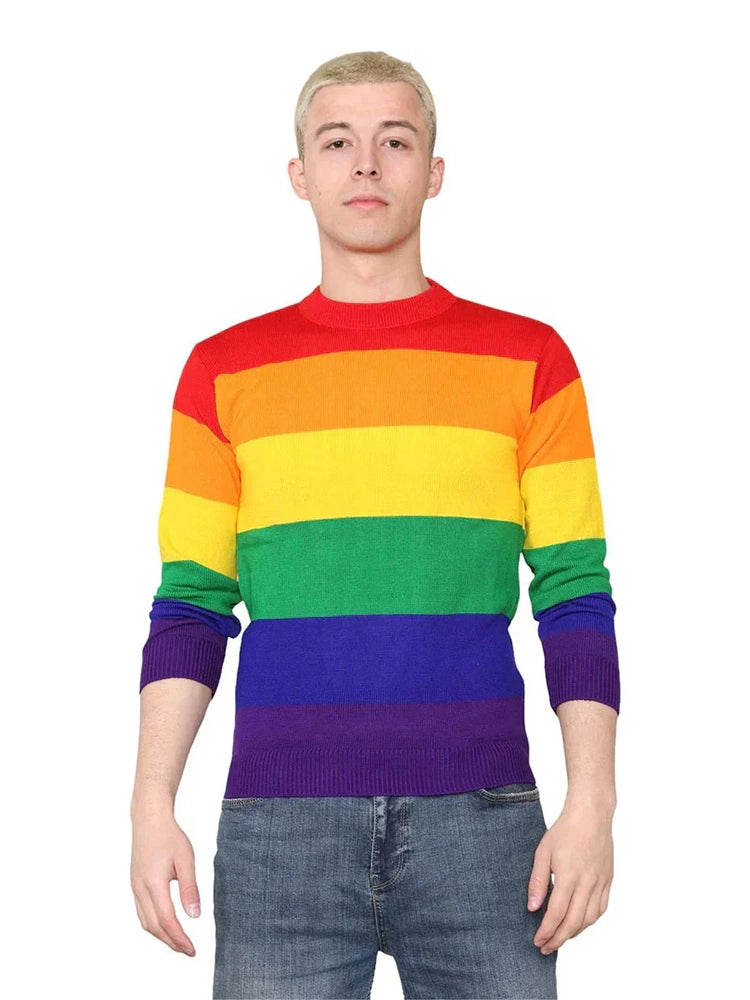Men's Rainbow Knitted Jumper