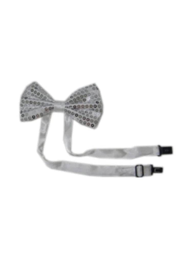 Men's Sequin Wedding Festive Party Accessories Bow Tie -Adjustable Length Bowtie - thefancydress.co.uk