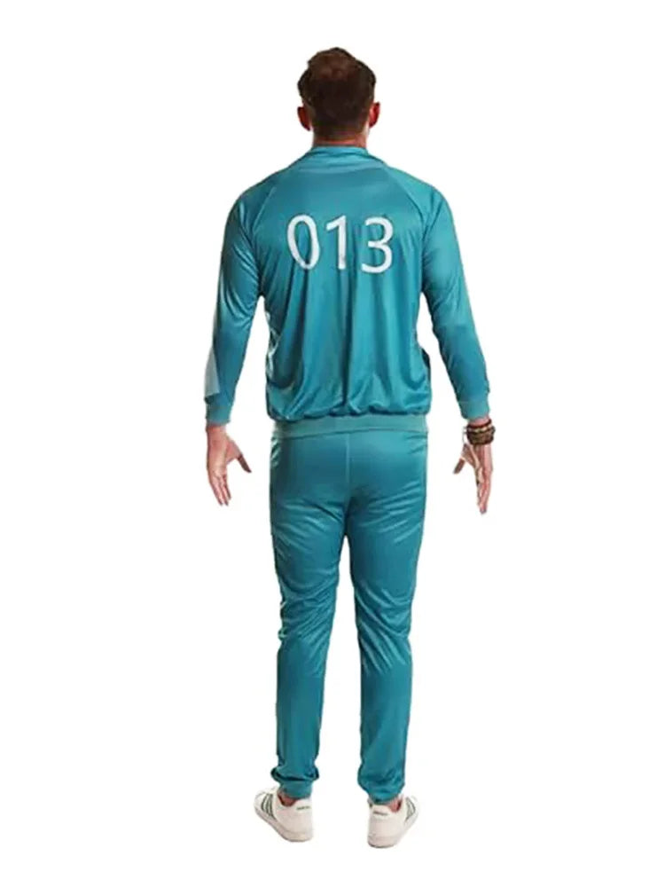 Men's Teal Green 013 Game Player Costume