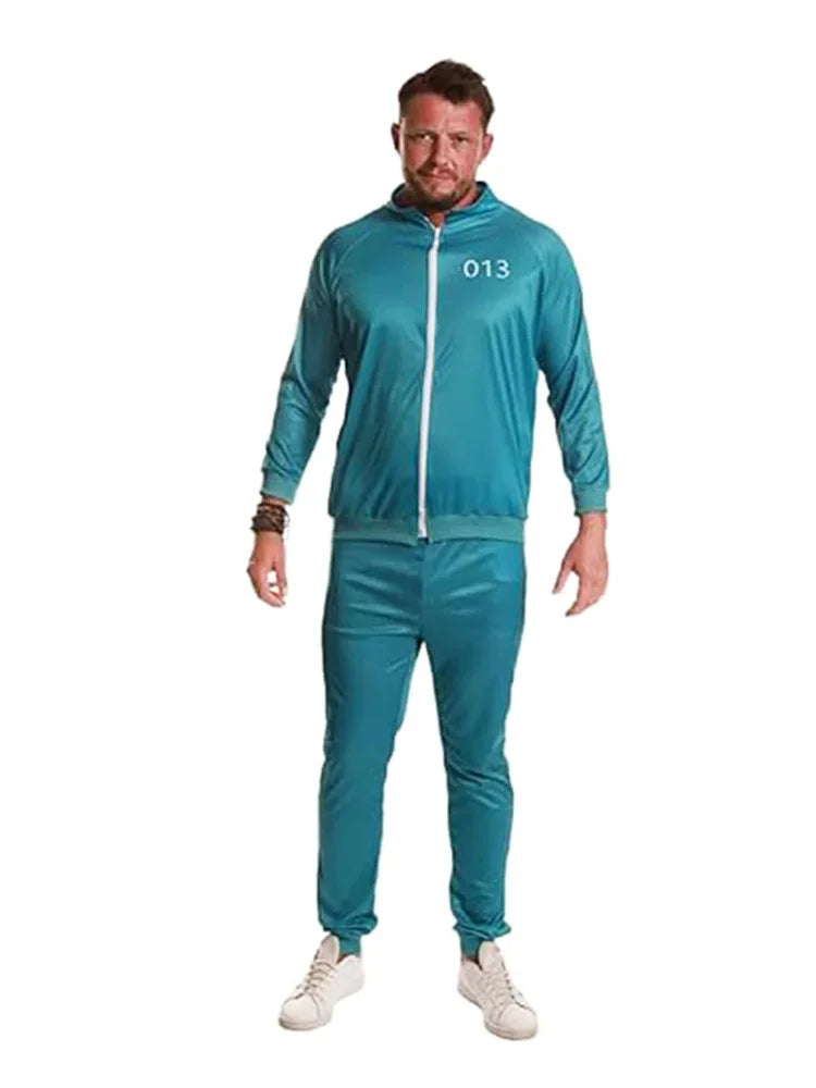 Men's Teal Green 013 Game Player Costume