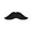 Men's Old Fancy Dress Style Humo'Stache Black Mustache