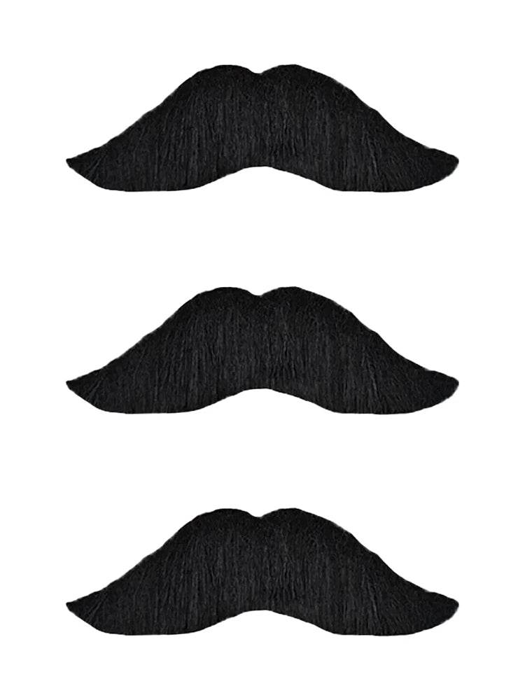 Men's Old Style Humo'Stache Black Mustache - thefancydress.co.uk