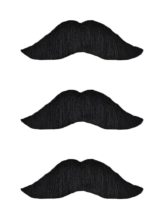 Men's Old Style Humo'Stache Black Mustache pack of 3