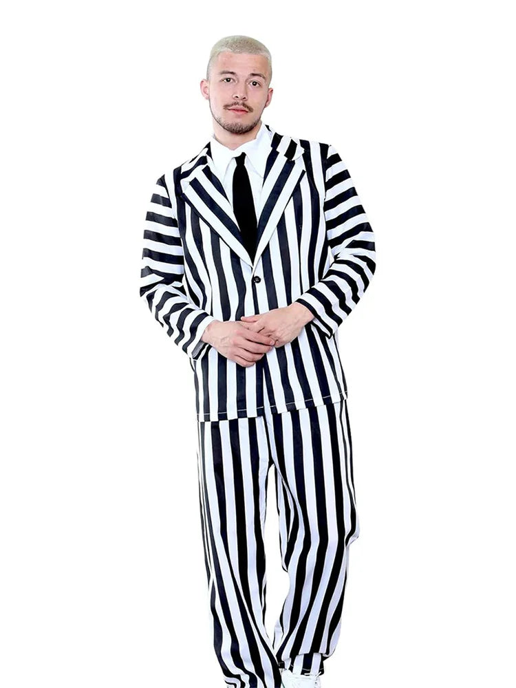 Men's Trickster Ghost Costume - 4-Piece Set