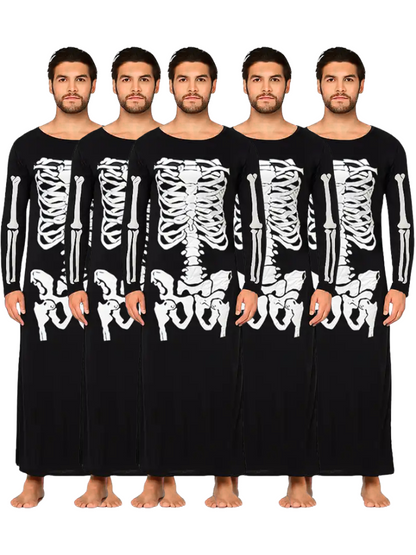 Mens Skeleton Group Tube Maxi Costume Dress