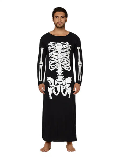 Mens Skeleton Tube Maxi Costume Dress