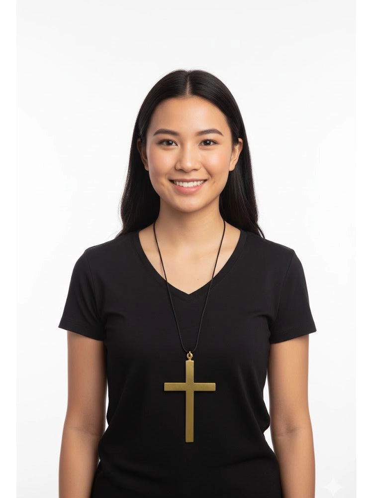 Monks Cross Golden Necklace