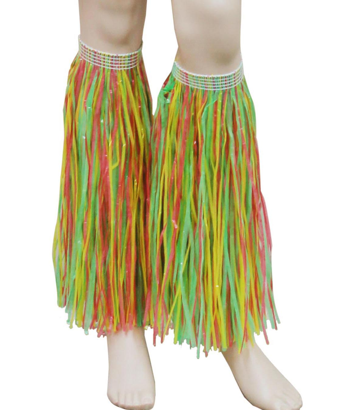 Hawaiian Hula Straw Leg Cuffs