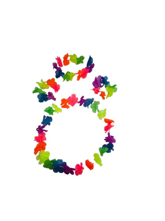 Multi Colour Lei Set - thefancydress.co.uk