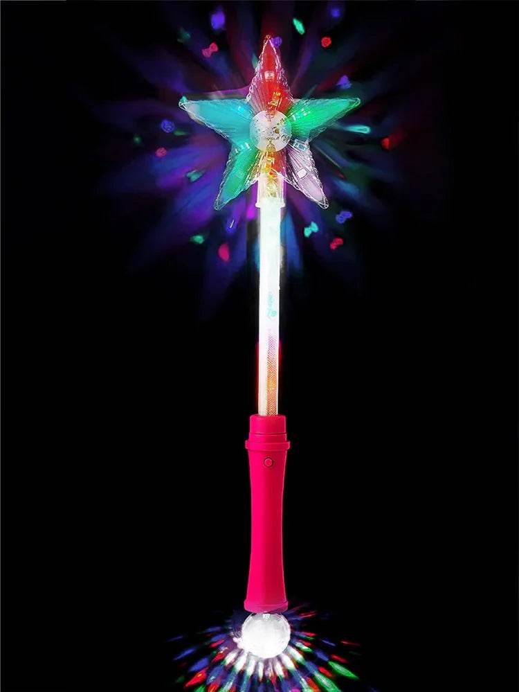 Multicolour Star Shape Light Up Wand - thefancydress.co.uk